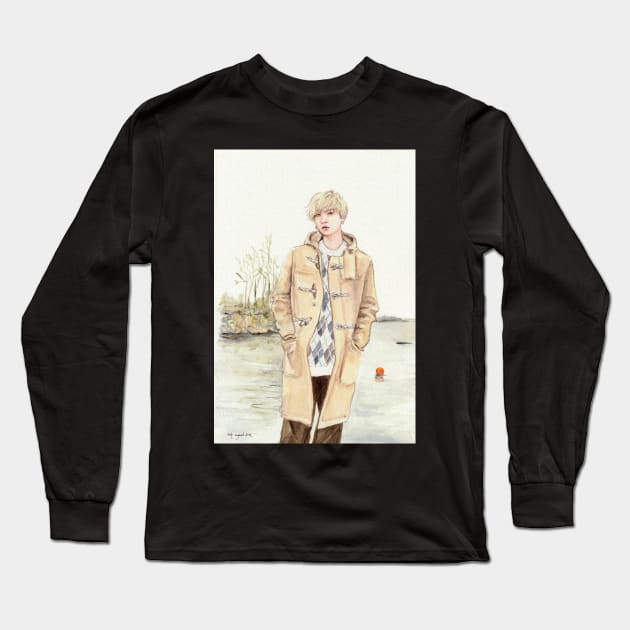 Yoongi Helsinki Long Sleeve T-Shirt by emopod